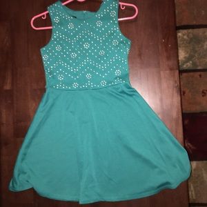 Turquoise Detailed Dress
